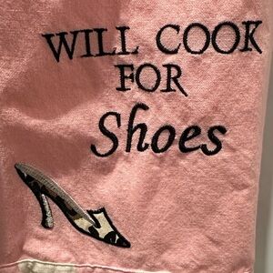 “Will cook for shoes “ apron Novelty kitchen apron